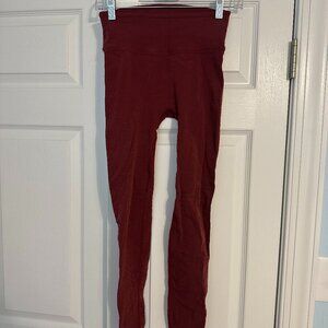 Red Laser Cut Free People Movement Leggings